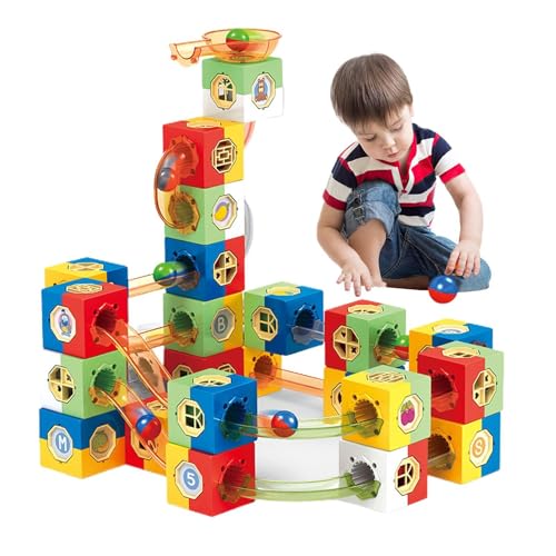 Marble Track Building Blocks Set for Brain Development | Classic Bricks Maze Track Educational Kit for 3+ | Creative Marble Run Toy for Kids’ STEM Skills and Fun von Jyxuyy