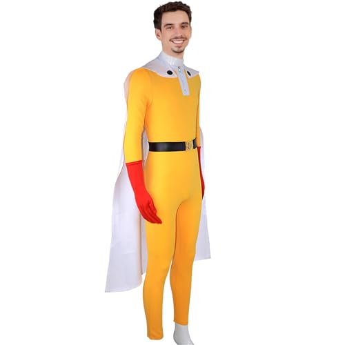 Saitama Anime Cosplay Jumpsuit, Adult Role Play Suit Onesie Costume, Good Elasticity Cosplay Costumes for Carnivals, Daily Games, Family Gatherings, Photos, and Parties von Jyxuyy