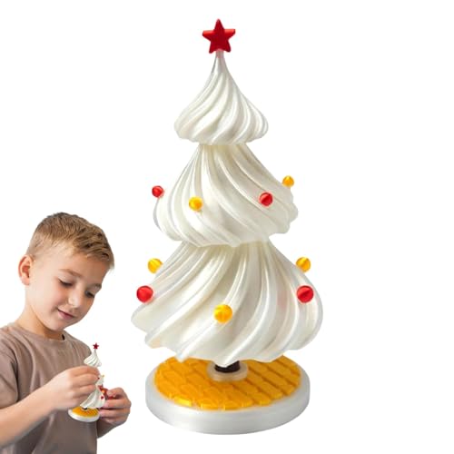 Schwankender Baum für Weihnachtsdekoration | 3D-gedrucktes tanzendes Weihnachtsbaum-Fidget-Spielzeug | Einzigartige Desktop-Dekoration | tragbar und einfach zu bedienen für Zuhause und festliche von Jyxuyy