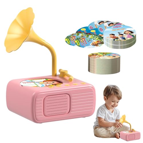 Toddler Gramophone Music Toy | Kids Phonograph Record Player with 96 Cards | Interactive Phonograph Story Music Player for Boys & Girls | Fun and Educational Toy for Early Development von Jyxuyy