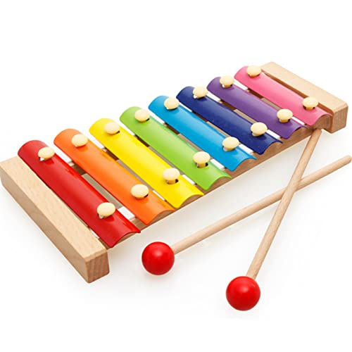 Jzhen Xylophon Spielzeug Knock Piano, Musikinstrument Xylophon aus Holz für Kinder von Jzhen