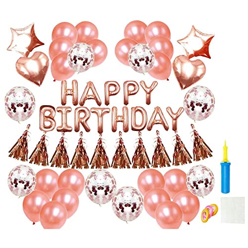 Jzoowar -Layout mit Goldenen Pailletten und Fünfeckigem „Happy Birthday“-Banner mit Ballon von Jzoowar