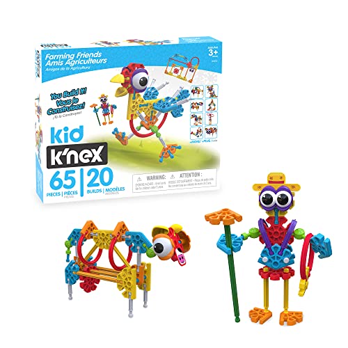 Basic Fun 85052 Kid K'NEX Farmin' Friends 20 Model Building Set 61pc von Basic Fun