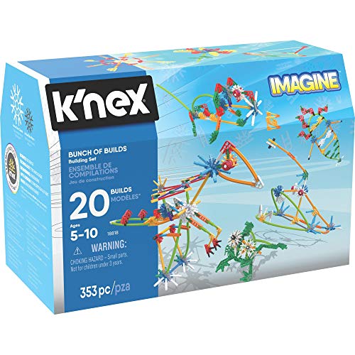 K'NEX 34698 - Bau- und Konstruktionsspielzeug Set Bunch Of Builds, Baukasten für vielfältige Konstruktionen mit 353 Teilen, Konstruktionsset für 20 Modelle, Bauset für Kinder von 5 bis 10 Jahre von K'Nex