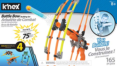 Kampfbogen-Baukasten, K'NEX CYBER-X, Basic Fun, 15247, Lernspielzeug für Jungen und Mädchen, 165 Teile MINT-Lernset, Konstruktionsbauspielzeug für Kinder ab 8 Jahren von K'Nex