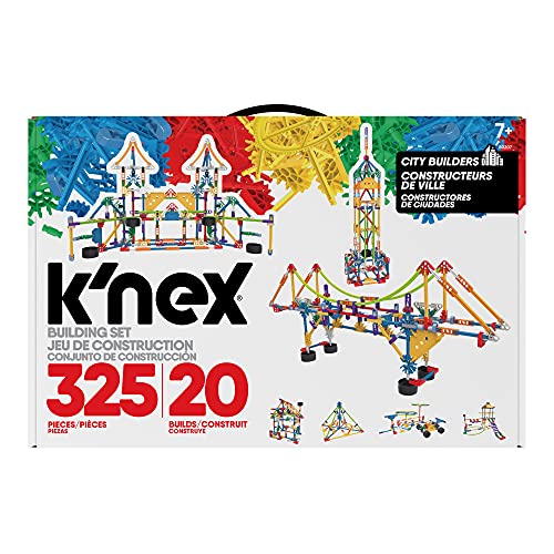 Basic Fun K'Nex 80207 City Builders Building Set, 3D Educational Toys for Kids, 325 Piece Stem Learning Kit, Engineering for Kids, Fun and Colourful 20 Model Building Construction Toy for Children Aged 7 + von Basic Fun