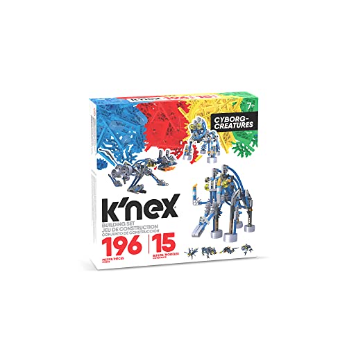 Cyborg-Creatures-Baukastenset, K'NEX, Basic Fun, 12643, 196 Teile / 15 Modelle MINT-Lernset, Lernspielzeug für Jungen und Mädchen, Technik für Kinder, Konstruktionsspielzeug für Kinder ab 8 Jahren von Basic Fun