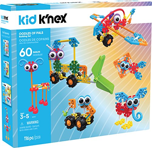 Kid K'NEX 85701 60 Model Oodles of Pals Building Set, Kids Craft Set with 116 Pieces, Educational Toys for Kids, Fun and Colourful Building Toys for Boys and Girls, Construction Toys for 3 Year Olds + von K'Nex