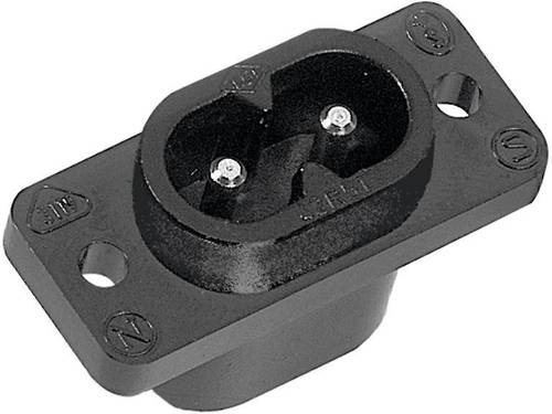 K & B 42R511122 Kaltgeräte-Steckverbinder 42R Stecker, Einbau vertikal Gesamtpolzahl: 2 + PE 2.5A S von K & B