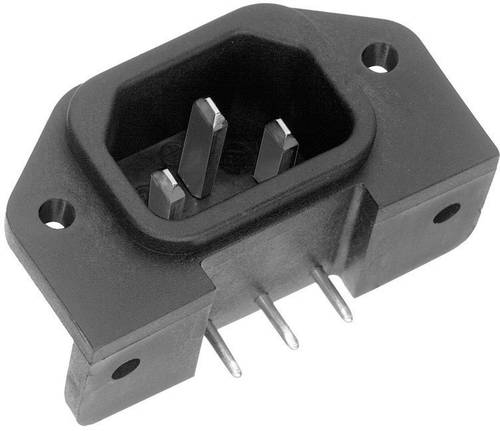 K & B 42R651611 Kaltgeräte-Steckverbinder 42R Stecker, Einbau vertikal Gesamtpolzahl: 2 + PE 10A Sc von K & B