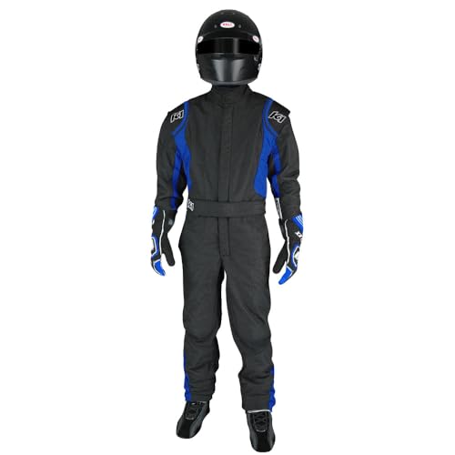 K1 Precision II Youth Nomex® Feueranzug - SFI 3.2A/5 - Schwarz, Blau - 2XS von K1 RaceGear