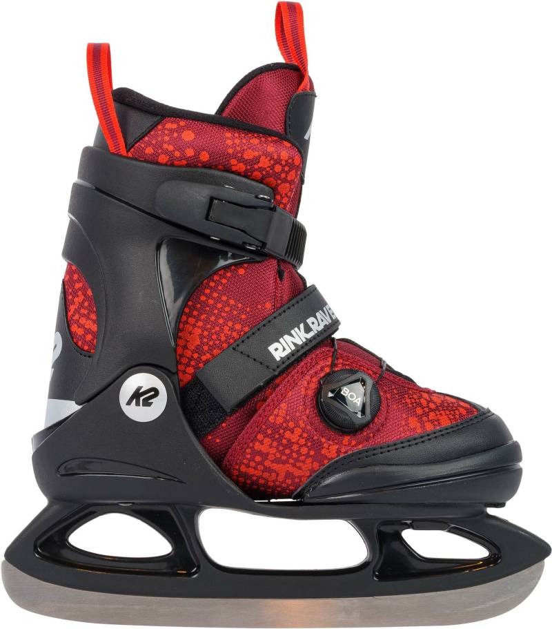 K2 Rink Raven Ice Boa Schlittschuhe, Black/Red von K2