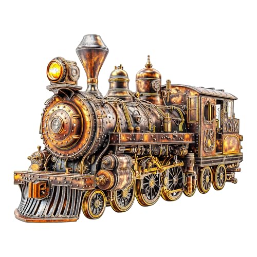 Holzpuzzle Erwachsene,KAAYEE Mechanischer Dampflokomotive Holz Puzzle Erwachsene,Unregelmäßige Einzigartige Puzzle,Einzigartige TierföRmige Holzpuzzles,Puzzle Erwachsene mit Geschenkbox aus Holz von KAAYEE