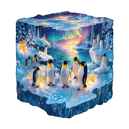 KAAYEE Holzpuzzle Erwachsene, 100 Teile Gefrorener Polar-Pinguin Unregelmäßige Puzzle Holz Erwachsene, Einzigartige TierföRmige Holzpuzzles, Einzigartige Puzzle, mit Geschenkbox aus Holz KAAYEE Holzpuzzle Erwachsene, 100 Teile Gefrorener Polar-Pinguin Unregelmäßige Puzzle Holz Erwachsene, Einzigartige TierföRmige Holzpuzzles, Einzigartige Puzzle, mit Geschenkbox aus Holz von KAAYEE