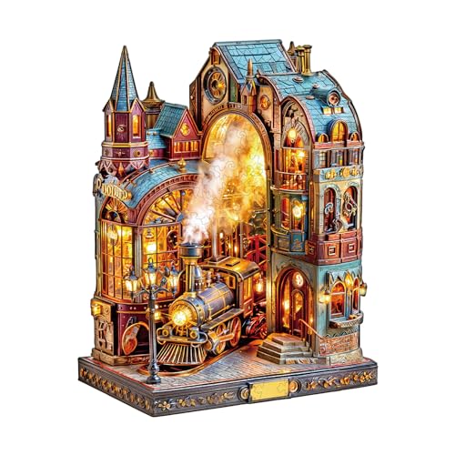 KAAYEE Holzpuzzle Erwachsene, 90 Teile Dampf-Plattform Unregelmäßige Puzzle Holz Erwachsene, Einzigartige TierföRmige Holzpuzzles, Einzigartige Puzzle, mit Geschenkbox aus Holz KAAYEE Holzpuzzle Erwachsene, 90 Teile Dampf-Plattform Unregelmäßige Puzzle Holz Erwachsene, Einzigartige TierföRmige Holzpuzzles, Einzigartige Puzzle, mit Geschenkbox aus Holz von KAAYEE