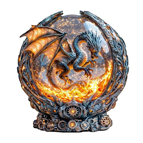 KAAYEE Holzpuzzle Erwachsene, Magischer Feuerball-Drache Holz Puzzle Erwachsene, Einzigartige TierföRmige Holzpuzzles, Unregelmäßige Einzigartige Puzzle, mit Geschenkbox aus Holz KAAYEE Holzpuzzle Erwachsene, Magischer Feuerball-Drache Holz Puzzle Erwachsene, Einzigartige TierföRmige Holzpuzzles, Unregelmäßige Einzigartige Puzzle, mit Geschenkbox aus Holz von KAAYEE