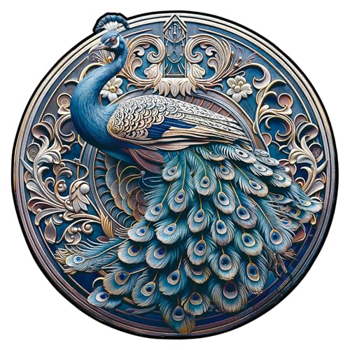 KAAYEE Holzpuzzle Erwachsene, Puzzle Holz Retro Pfau, Wooden Puzzle Unregelmäßige Einzigartige Form Puzzleteile, Holzpuzzle Tierform, Holz Puzzle Mit Geschenkbox Aus Holz KAAYEE Holzpuzzle Erwachsene, Puzzle Holz Retro Pfau, Wooden Puzzle Unregelmäßige Einzigartige Form Puzzleteile, Holzpuzzle Tierform, Holz Puzzle Mit Geschenkbox Aus Holz von KAAYEE