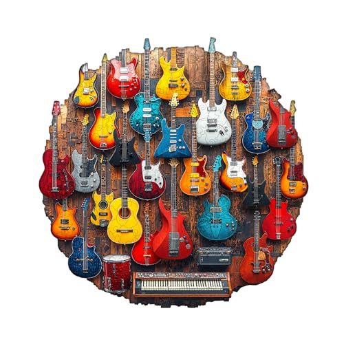 KAAYEE Holzpuzzle Erwachsene Gitarrenwand, 100 Teile Unregelmäßige Puzzle Holz Erwachsene, Einzigartige TierföRmige Holzpuzzles, Einzigartige Puzzle, mit Geschenkbox aus Holz KAAYEE Holzpuzzle Erwachsene Gitarrenwand, 100 Teile Unregelmäßige Puzzle Holz Erwachsene, Einzigartige TierföRmige Holzpuzzles, Einzigartige Puzzle, mit Geschenkbox aus Holz von KAAYEE