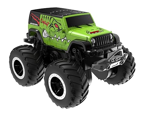 Ferngesteuertes Auto 1:20 RC Amphibienfahrzeug Monster Truck, 4WD wasserdicht 2.4GHz Geländewagen für Offroad All Terrain Spielzeug Geschenk für Jungen ab 6-10 Jahre (Grün)… von KADAYAYA