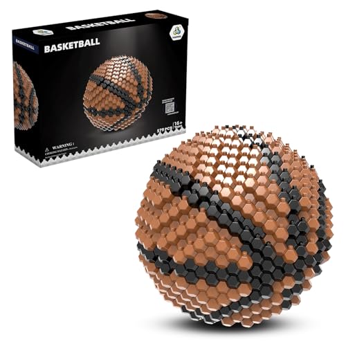 KADELE Basketball-Block-Set, anspruchsvolle STEM-Block-Dekorationen für Erwachsene, Miniatur-3D-Lernspielzeug für Kinder ab 16 Jahren (579 Teile) von KADELE