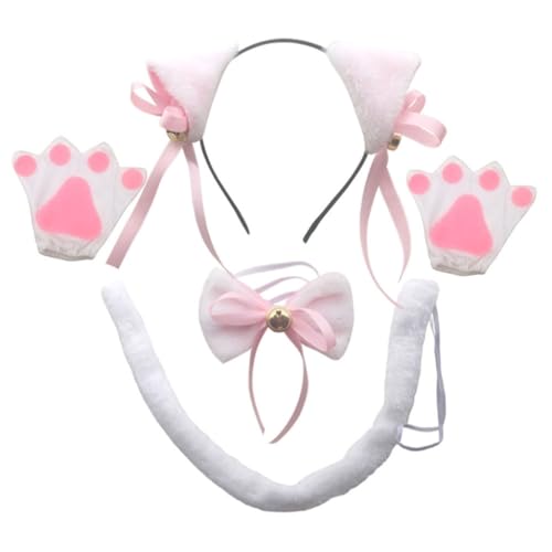 KADSXIYA Cosplay Kostüm Stirnband Zubehör Set Plüsch Ohr Stirnband Katze Kostüm Wear von KADSXIYA