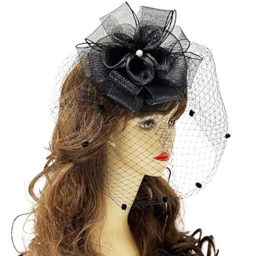 KADSXIYA Haarschmuck, Netz-Kopfbedeckung, Blume, Fascinator, Flapper-Kostüme für Damen von KADSXIYA