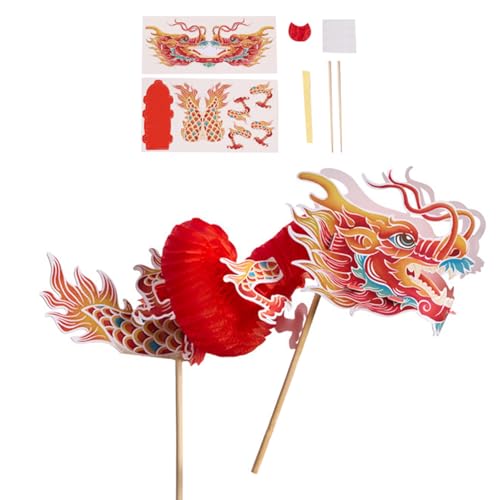 3D Chinese Papierpuppenpuppen Tanz Dragon Assembly Spielzeugset Für Kinder Teenager Erwachsene Interaktive 3D Papier Drachen Puppen Bastel Set von KAHDGSS