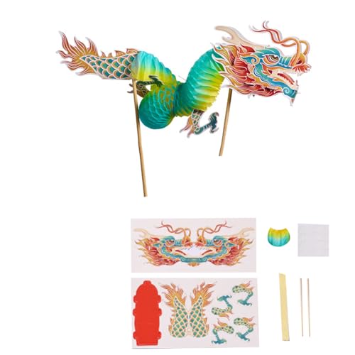 3D Chinese Papierpuppenpuppen Tanz Dragon Assembly Spielzeugset Für Kinder Teenager Erwachsene Interaktive 3D Papier Drachen Puppen Bastel Set von KAHDGSS