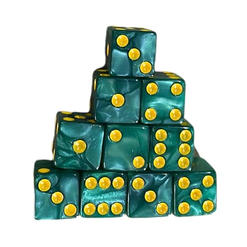 KAHDGSS Game Playings Square Block Mathematikunterricht Bildungsspielzeug Dices Set Kleine Farbenfrohe Acryl Sechsseitige Dices Cubes Mit Punkt von KAHDGSS