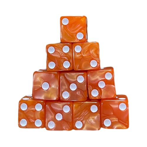 KAHDGSS Game Playings Square Block Mathematikunterricht Bildungsspielzeug Dices Set Kleine Farbenfrohe Acryl Sechsseitige Dices Cubes Mit Punkt von KAHDGSS