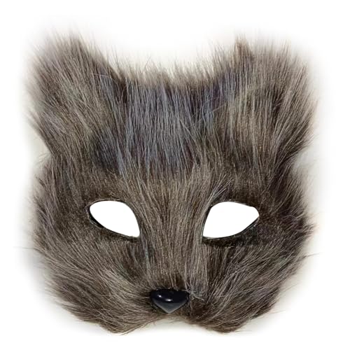 KAHDGSS Cosplay Katzen Gesichtsbedeckung Halloween Animal Cosplay Gesichtsabdeckung Maskeraden Gesichtsschutz Für Kid Adult Maskerades Party von KAHDGSS