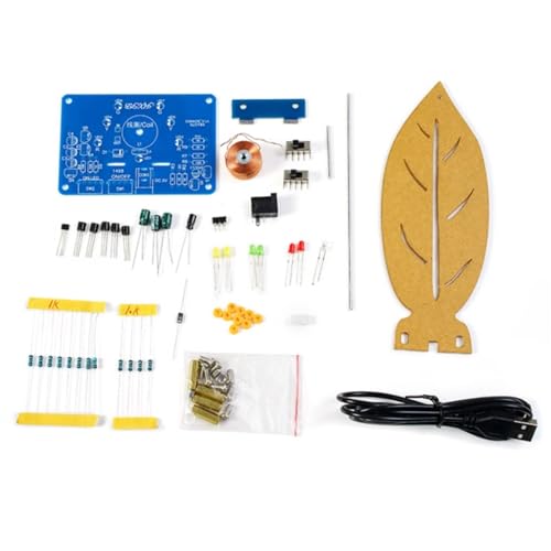 KAHDGSS Elektromagnetische Schwing-Lötprojekt-Kits, Blattform, Pendel, Nadel mit LED-Licht für MINT-Bildung und Dekoration von KAHDGSS