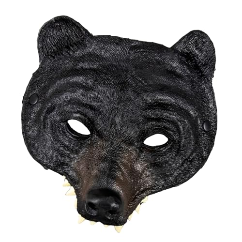 KAHDGSS Half Face Animal Bear Cosplay Maske Für Karnivalen Party Maskeradenmaske Für Erwachsene Und Kinder Halloween Kostümzubehör von KAHDGSS