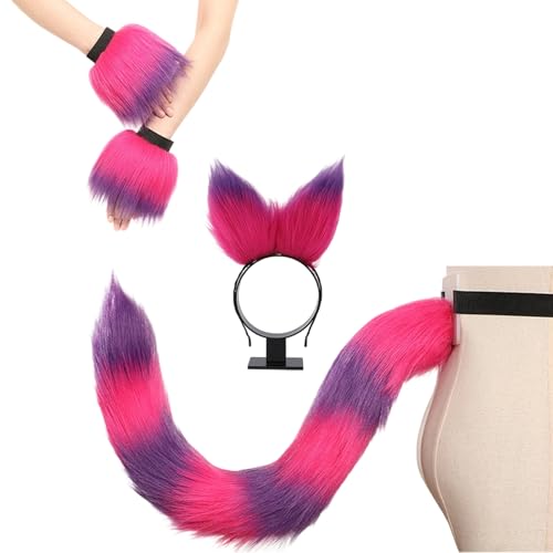 KAHDGSS Halloween Animal Kostüm Set Pelry Ohr Stirnband Pelzige Schwanz Und Handgelenksmanschetten Für Frauen Maskerade Weihnacht Cosplay KAHDGSS Halloween Animal Kostüm Set Pelry Ohr Stirnband Pelzige Schwanz Und Handgelenksmanschetten Für Frauen Maskerade Weihnacht Cosplay von KAHDGSS