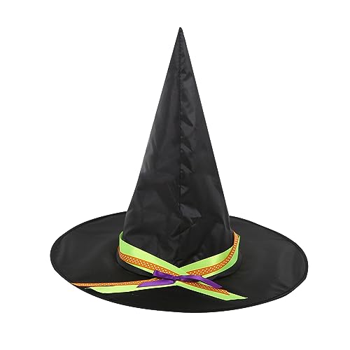 KAHDGSS Halloween Hexe Zauberer Hut Karneval Party Kopfbedeckung mit Garn/Blume Teufel Cosplay Requisiten für Kinder Mädchen Jungen von KAHDGSS