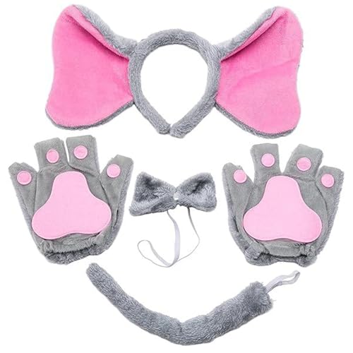 KAHDGSS Kinder Tierkleid Kostüm Set Halloween Tierkostüm Accessoires Für Kid Girl Cosplay Geburtstag Weihnachten Halloween von KAHDGSS