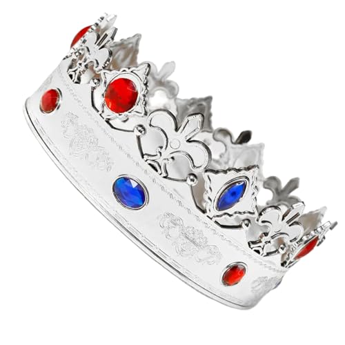 KAHDGSS Königskronenhut, königliche Party, Königin, Geburtstag, Halloween, Kopfbedeckung, Kostümzubehör, Festival, Feier, Krone KAHDGSS Königskronenhut, königliche Party, Königin, Geburtstag, Halloween, Kopfbedeckung, Kostümzubehör, Festival, Feier, Krone von KAHDGSS