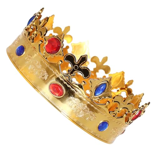 KAHDGSS Königskronenhut, königliche Party, Königin, Geburtstag, Halloween, Kopfbedeckung, Kostümzubehör, Festival, Feier, Krone KAHDGSS Königskronenhut, königliche Party, Königin, Geburtstag, Halloween, Kopfbedeckung, Kostümzubehör, Festival, Feier, Krone von KAHDGSS