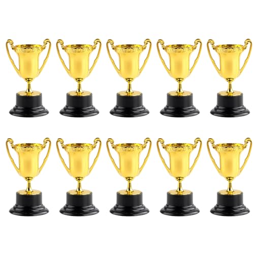 KAHDGSS Little Trophies Award Prize Cup Bulk 10pieces Model Trophäen Für Familienversammlungsschule Sportwettbewerb Requisiten von KAHDGSS