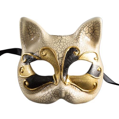 KAHDGSS Maskerade-Gesicht, Halloween, Tiergesicht, halbes Gesicht für Damen und Herren, Halloween, Maskerade, Cosplay, Party, Abschlussbälle von KAHDGSS