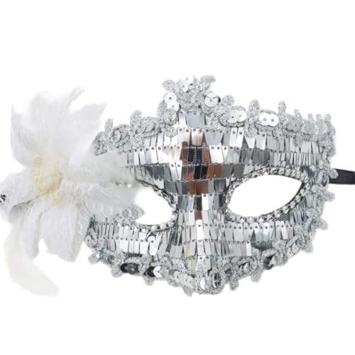 KAHDGSS Masquerade Maske Für Frauen Leuchtet Pailletten Venezianer Party Abend Prom Bälle Maske Halloween Cosplay Kostüme Geschenke von KAHDGSS