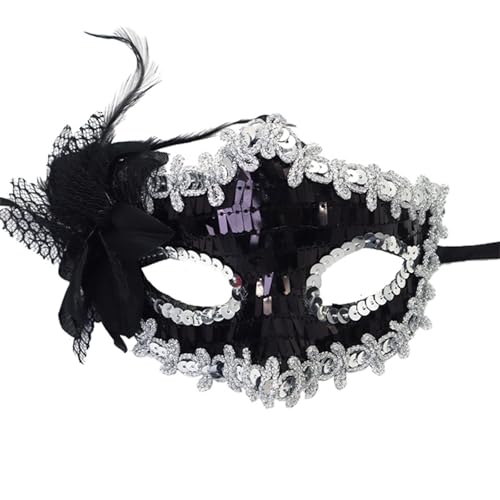 KAHDGSS Masquerade Maske Für Frauen Leuchtet Pailletten Venezianer Party Abend Prom Bälle Maske Halloween Cosplay Kostüme Geschenke von KAHDGSS