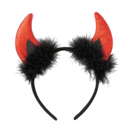 KAHDGSS Ochsenhorn Stirnbänder Halloween Haarbänder Cosplay Haarreifen Stirnbänder Festival Party Haarschmuck für Mädchen von KAHDGSS