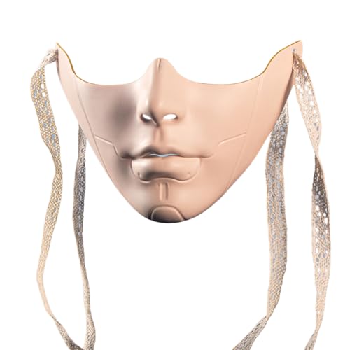 KAHDGSS Uni Maskerade Beauty Cosplay Mechanisches halbes Gesicht für Karneval Halloween Dress Up Party von KAHDGSS