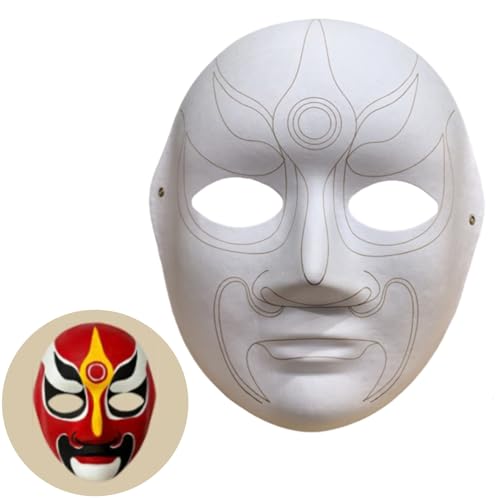 KAHDGSS Unpaintd Maskerades Masken Papier Mache Masken Leere Malmasken Masken Halloweens Cosplays Kostüme Kinder Für Erwachsene von KAHDGSS