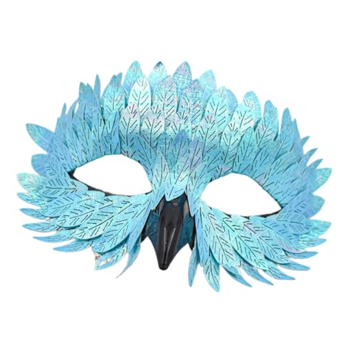 KAHDGSS Vogelschnabel Gefiederte Maske Masquerade Maske Halbgesichts Maske Halloween Kostümmaske Rollenspielmaske Tiermaske Für Party von KAHDGSS