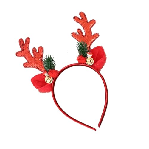 KAHDGSS Weihnachts Rentier Antlers Haarband Mit Jinglings Glocken Leichte Haarzubehör Für Erwachsene Kinder Holiday Party Haarzubehör Accessoires KAHDGSS Weihnachts Rentier Antlers Haarband Mit Jinglings Glocken Leichte Haarzubehör Für Erwachsene Kinder Holiday Party Haarzubehör Accessoires von KAHDGSS