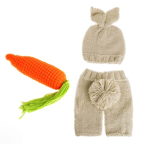 Neugeborenes Foto Kostüm Stricken Kaninchen & Baby Shorts Karottenspielzeug Clothes Requisiten Kostüm Set Fotografie Jungen Mädchen Outfit Neugeborenes Foto Kostüm Stricken Kaninchen & Baby Shorts Karottenspielzeug Clothes Requisiten Kostüm Set Fotografie Jungen Mädchen Outfit von KAHDGSS