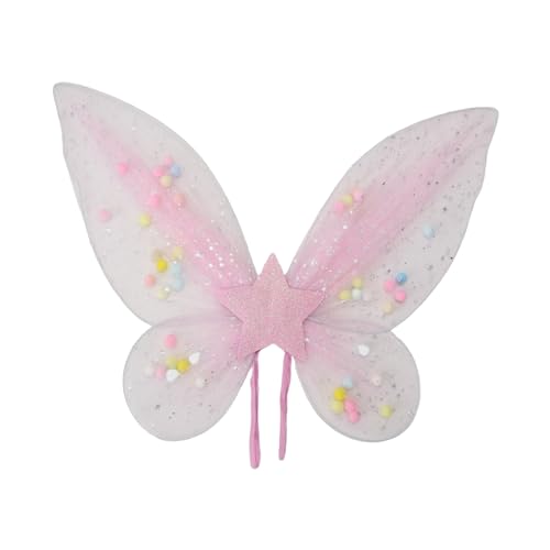 Schmetterlingskostüme für Kinder, Mädchen, Prinzessinnen, Feenflügel, Tutus, Stern, 1/3 Stück, Halloween-Cosplays, Party-Requisiten von KAHDGSS