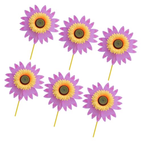 KAHDGSS Sonnenblume Windmühlen Vogelschutzmittel Pinwheel Hochzeit Rasene Dekoration Handspielzeug Balkon Garten Terrasse 6pcs Blumenwindmühle KAHDGSS Sonnenblume Windmühlen Vogelschutzmittel Pinwheel Hochzeit Rasene Dekoration Handspielzeug Balkon Garten Terrasse 6pcs Blumenwindmühle von KAHDGSS
